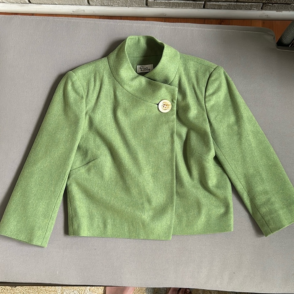 Lilly Pulitzer Green Crop Jacket